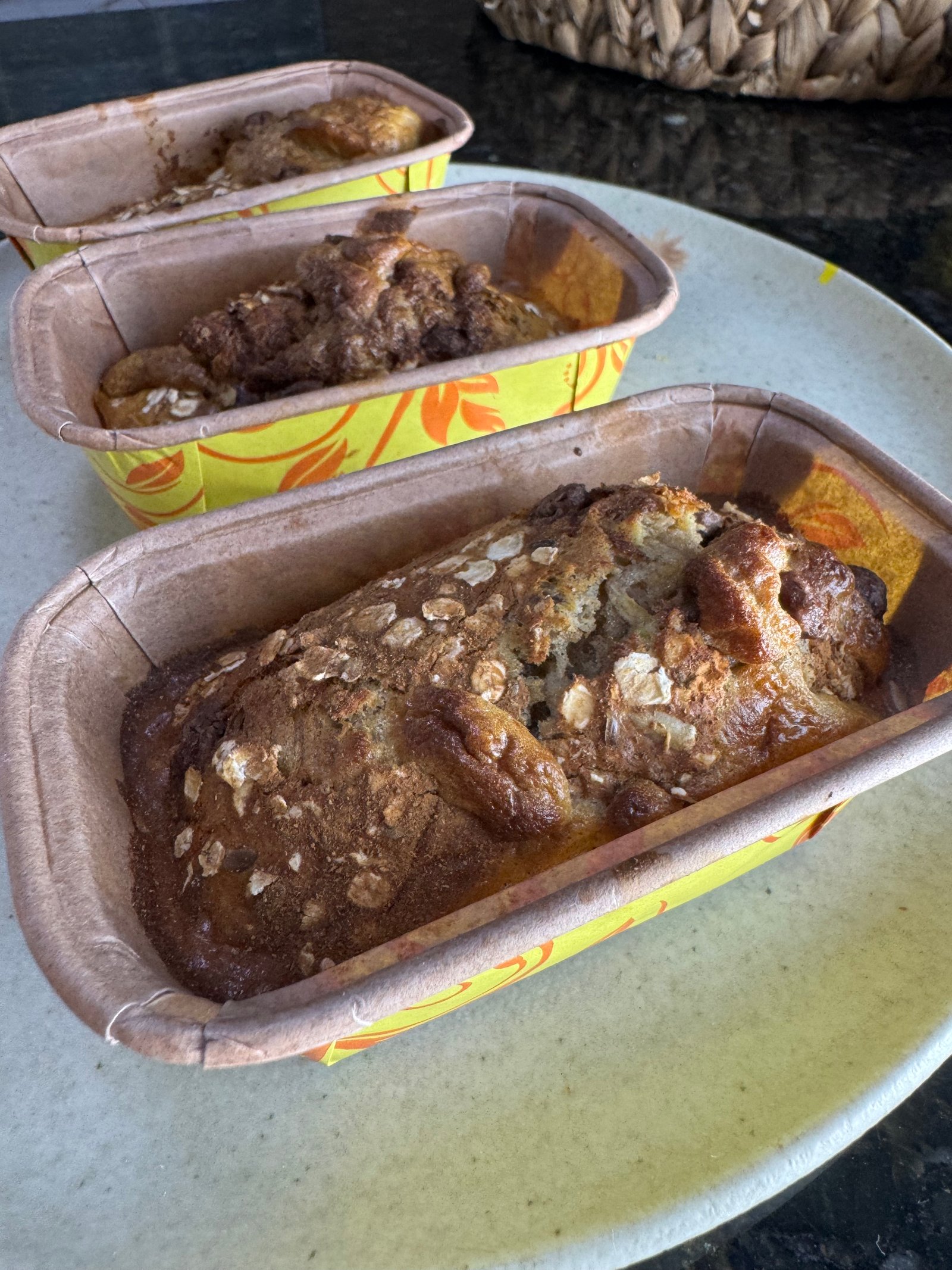 Bolo Fit de maçã com gotas de chocolate